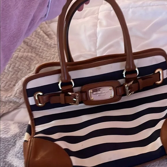 Michael Kors Brown and Blue Satchel Bag - Picture 5 of 5